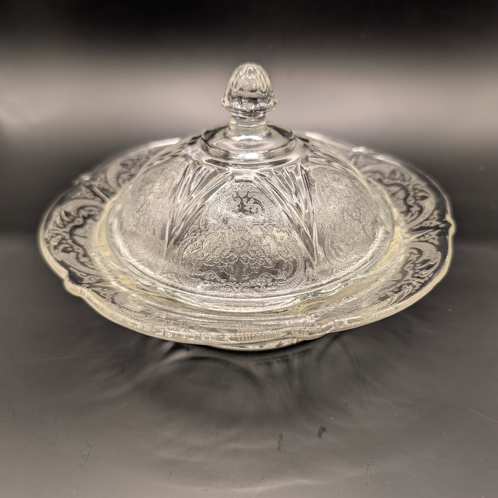 Vintage Hazel Atlas Royal Lace Butter Dish W/cover